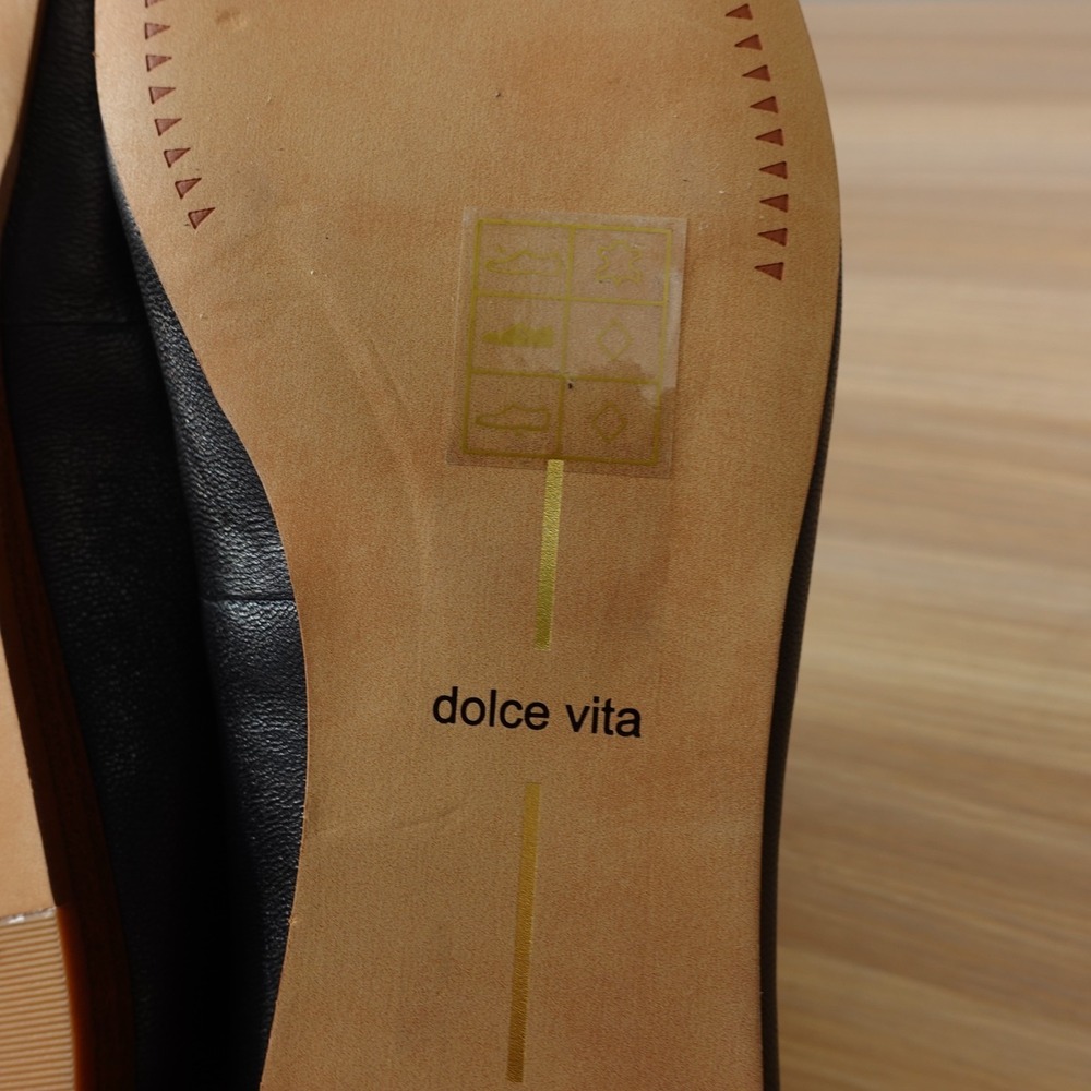 Dolce Vita Ballet Flats Womens 7 Black Whimsical Y2K Chain Pearl Charm NEW $150 - Picture 10 of 12